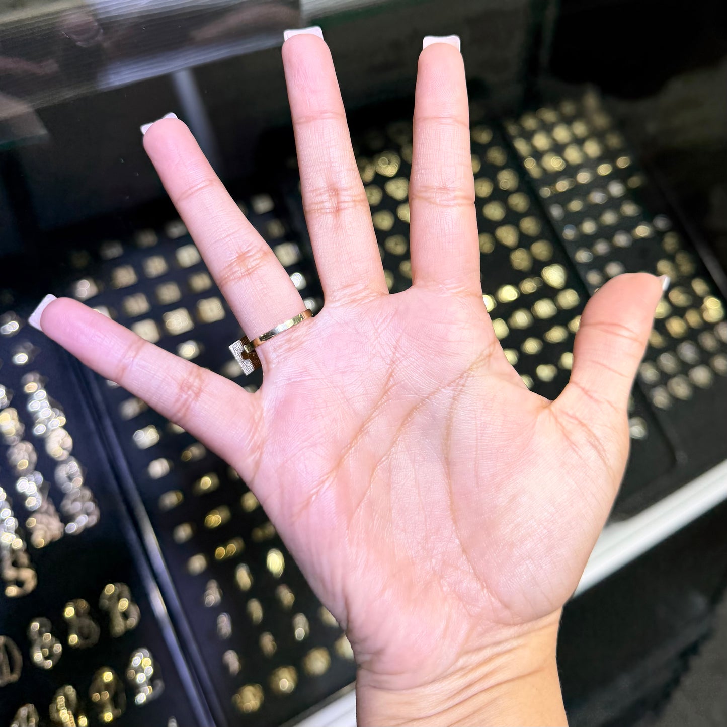 10K Gold Dainty $100 Bill Ring