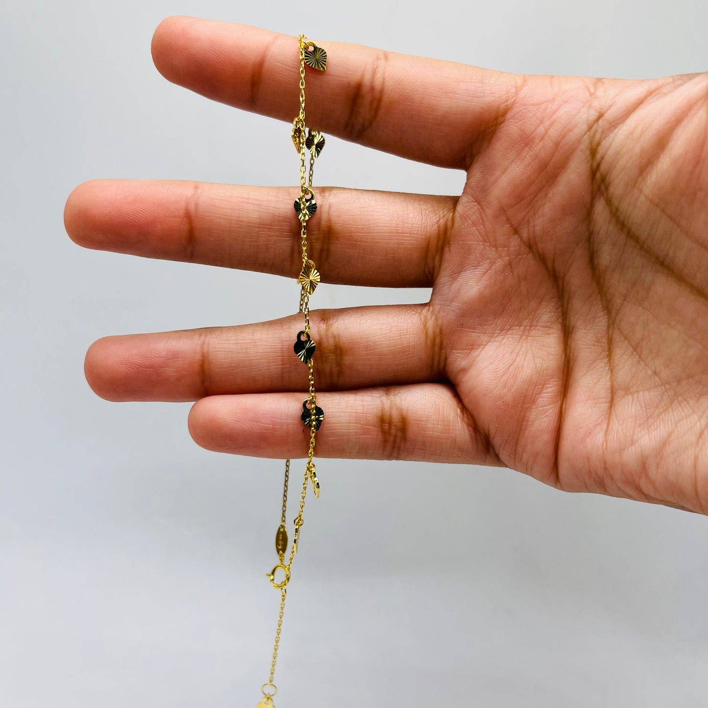 10k Gold Eternity Heart Anklet