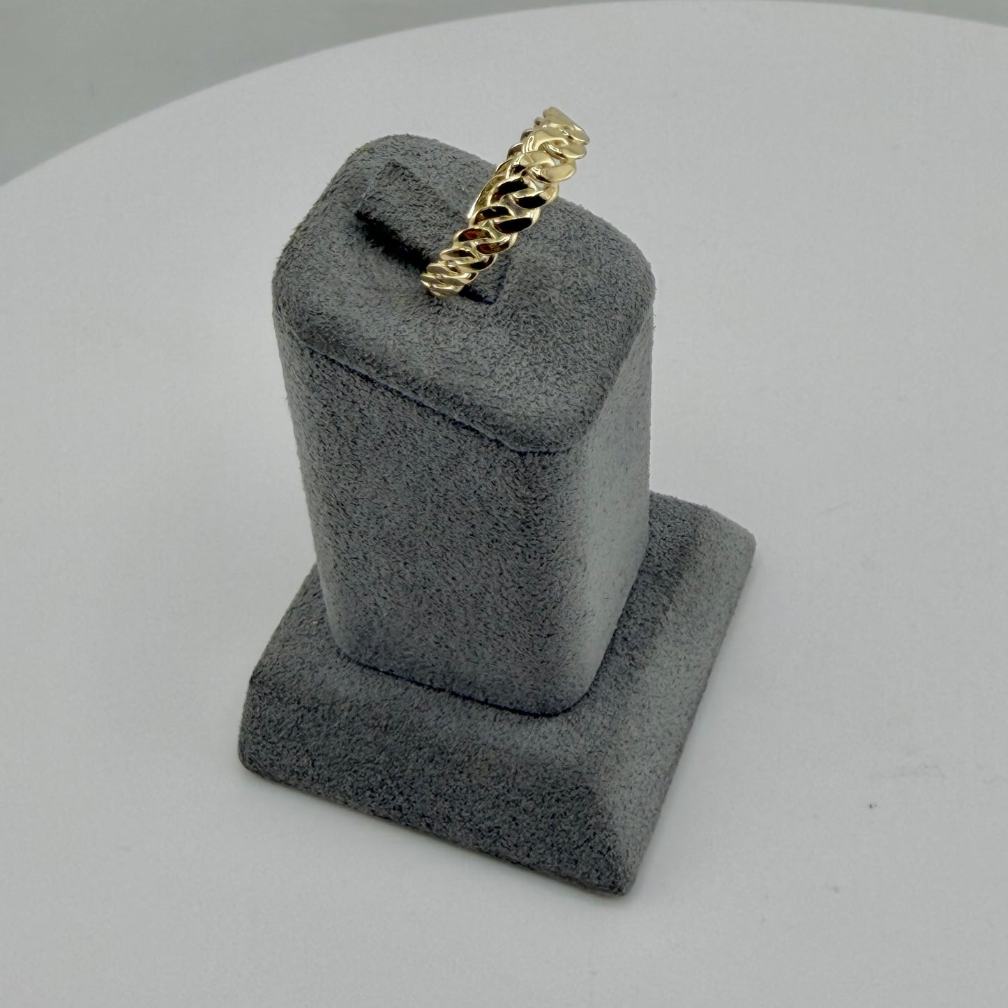 10k Gold Unisex Cuban Band Ring (5mm)