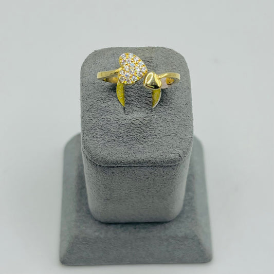 14k In Love Heart CZ Ring