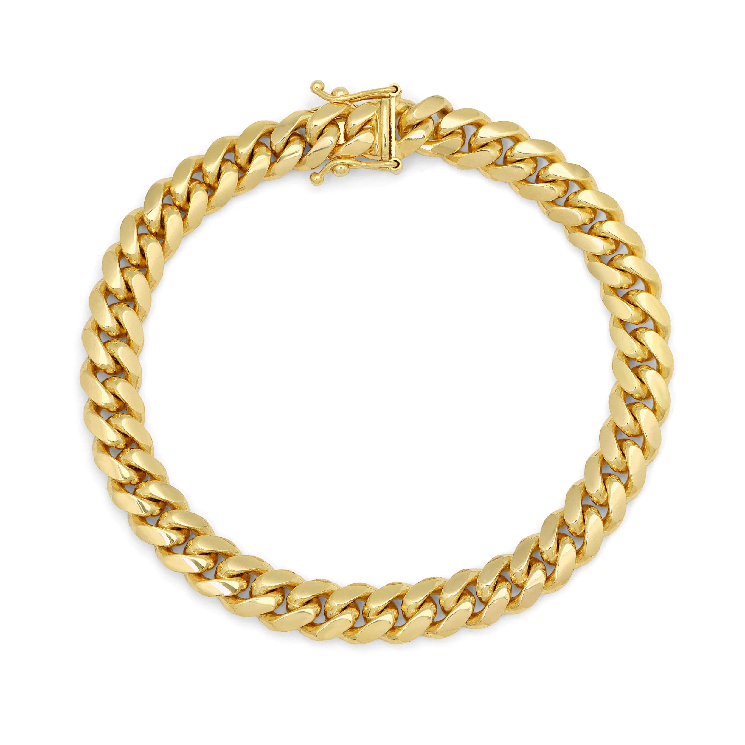 10K Gold Solid Miami Cuban Bracelet 