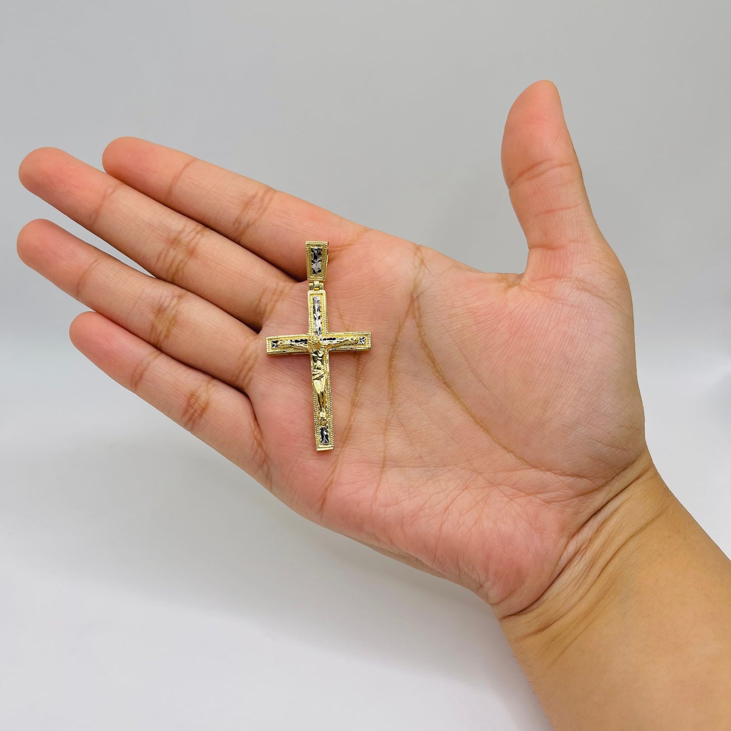 10k Gold Divine Duality Cross Pendant