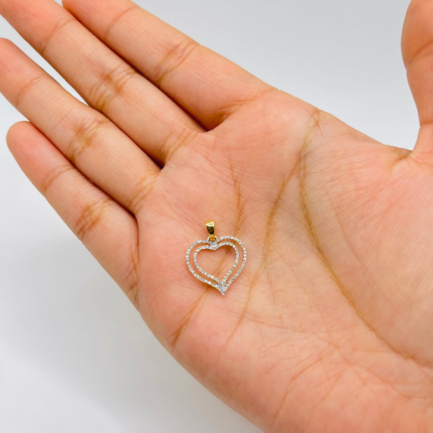 14k Gold Diamond Heartsong Pendant