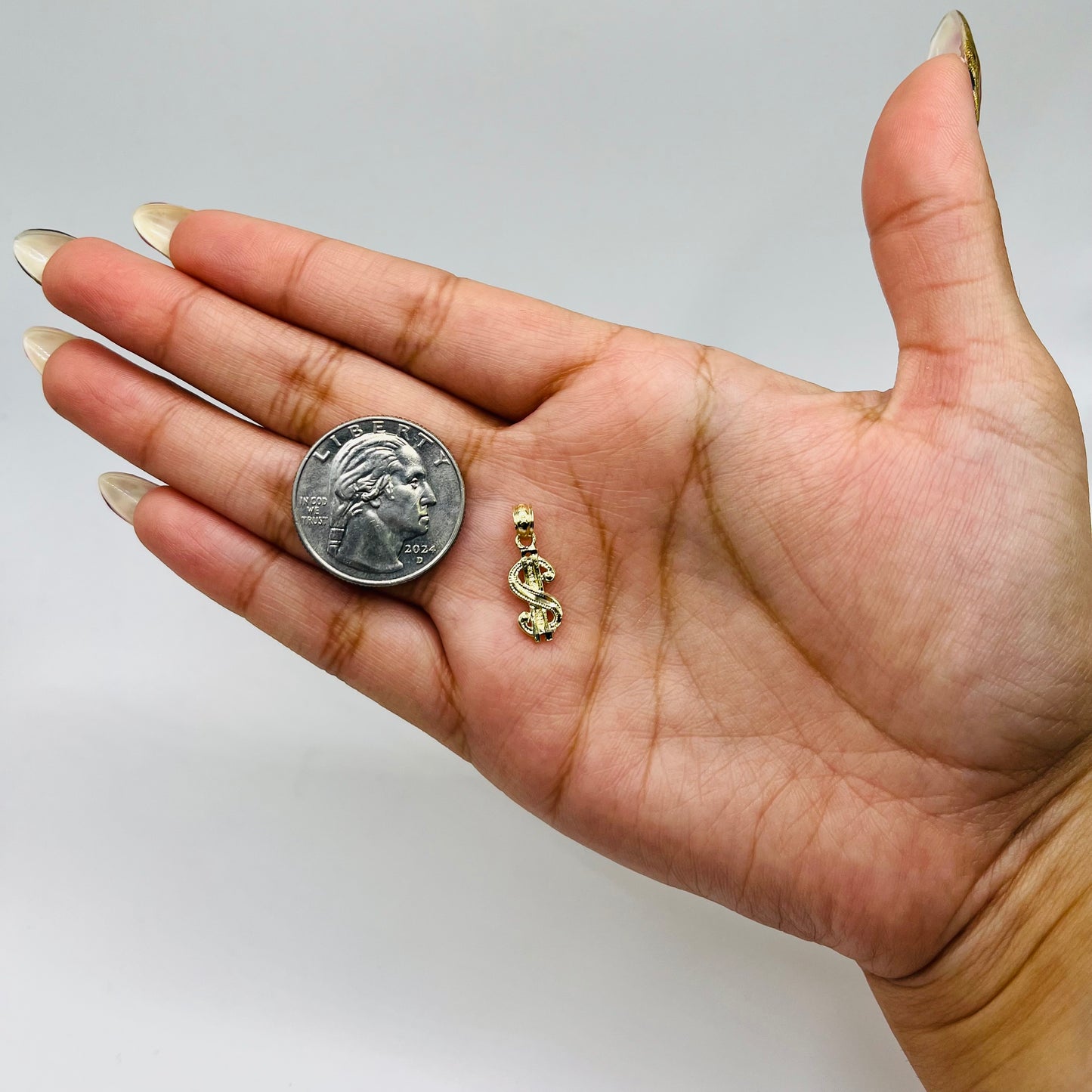 10k Gold XS Money Sign Charm