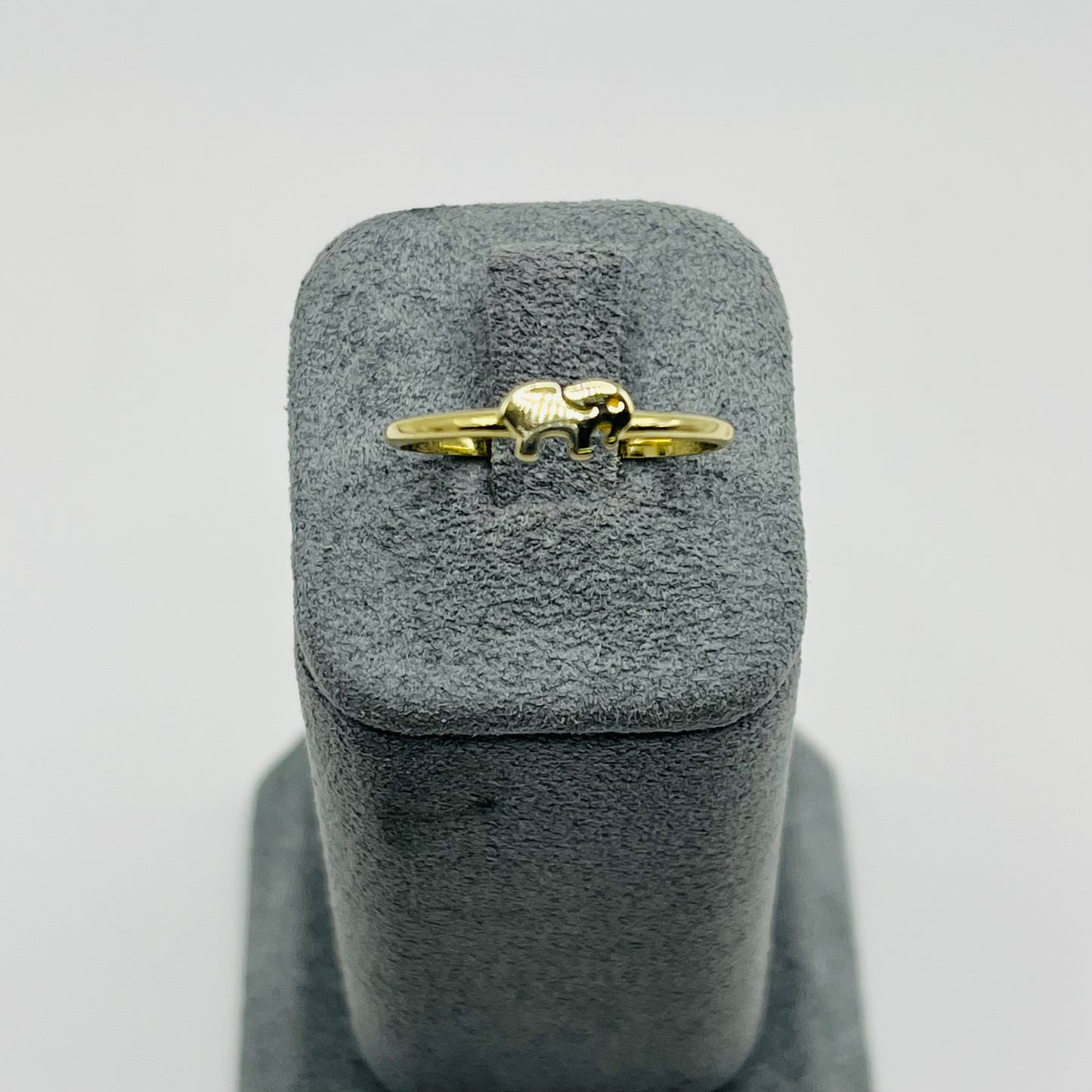 10K Gold Dainty Elephant Ring