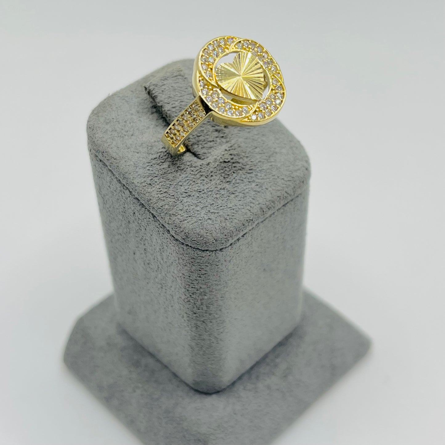 10k Gold Unity Cz Heart Ring