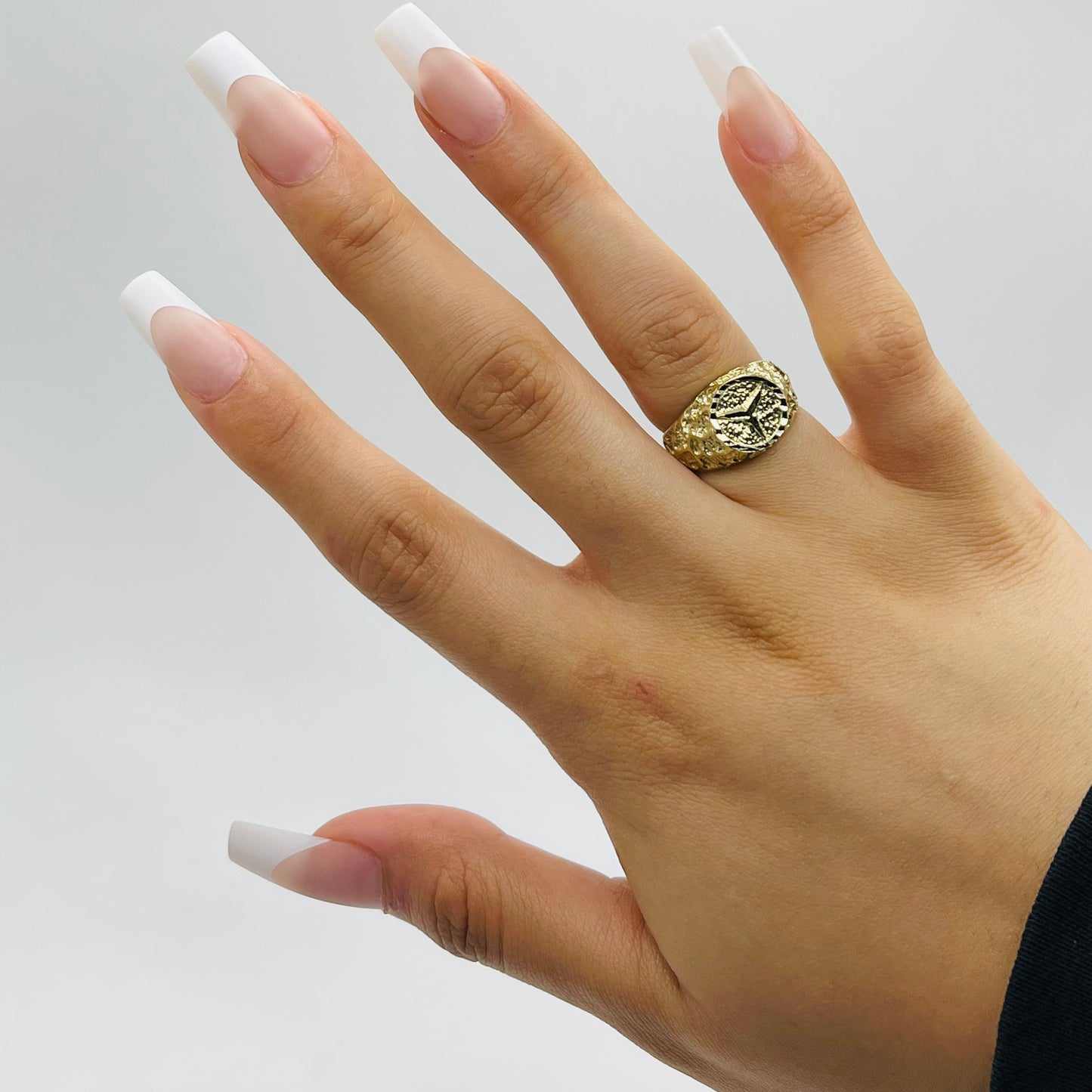 10K Gold Nugget Benz Ring (L)