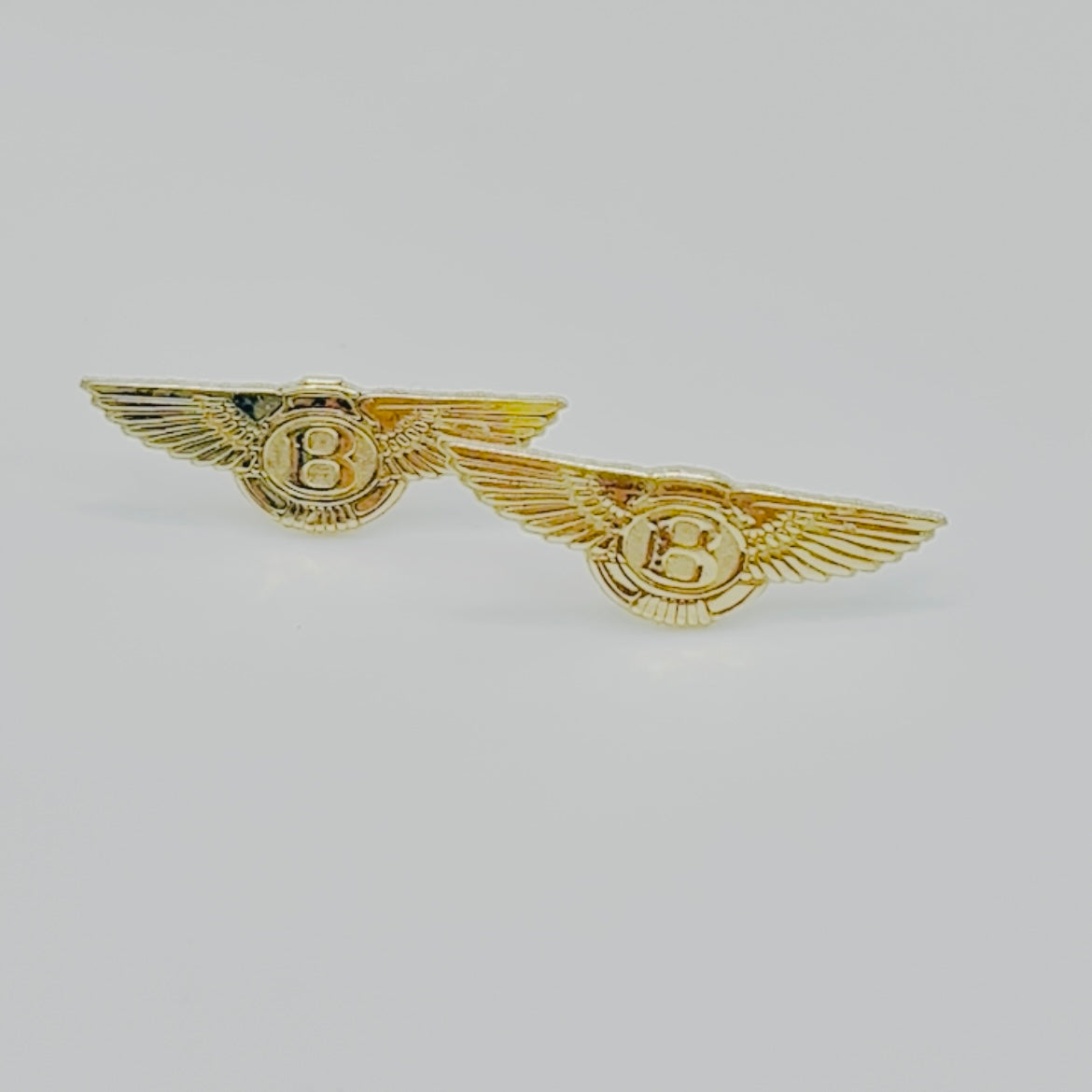 10K Gold B Wings Earrings