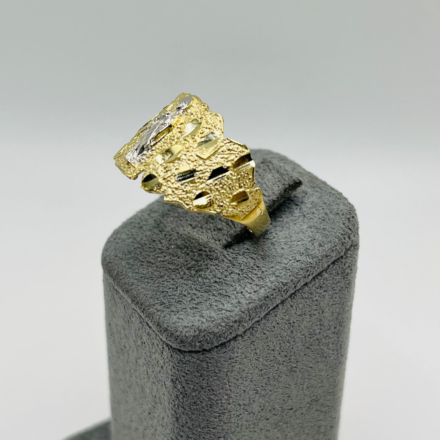 10k Gold Virgin Mary Nugget Ring