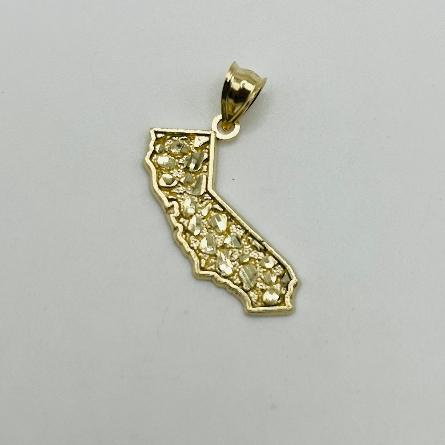 10K Gold Cali Nugget Pendant | Face Size: 24mm