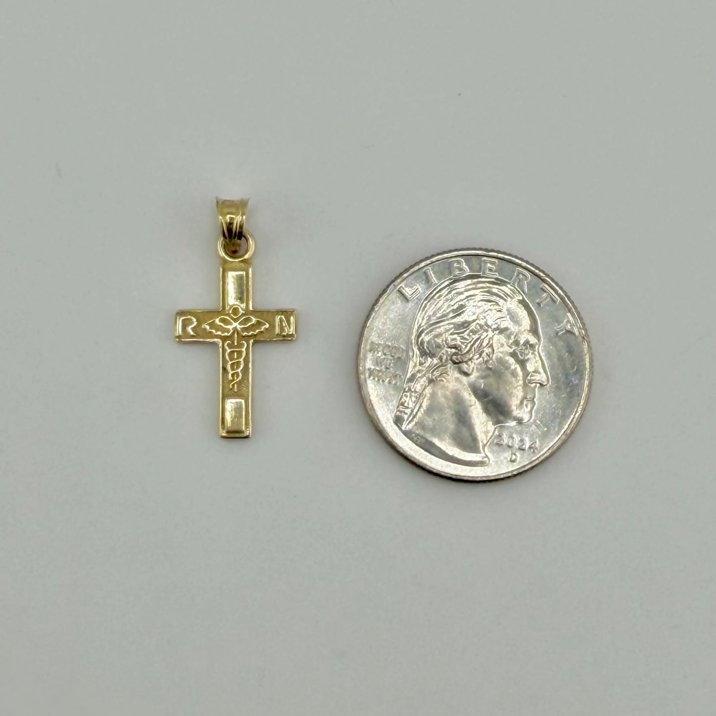 10k Gold RN Cross Charm