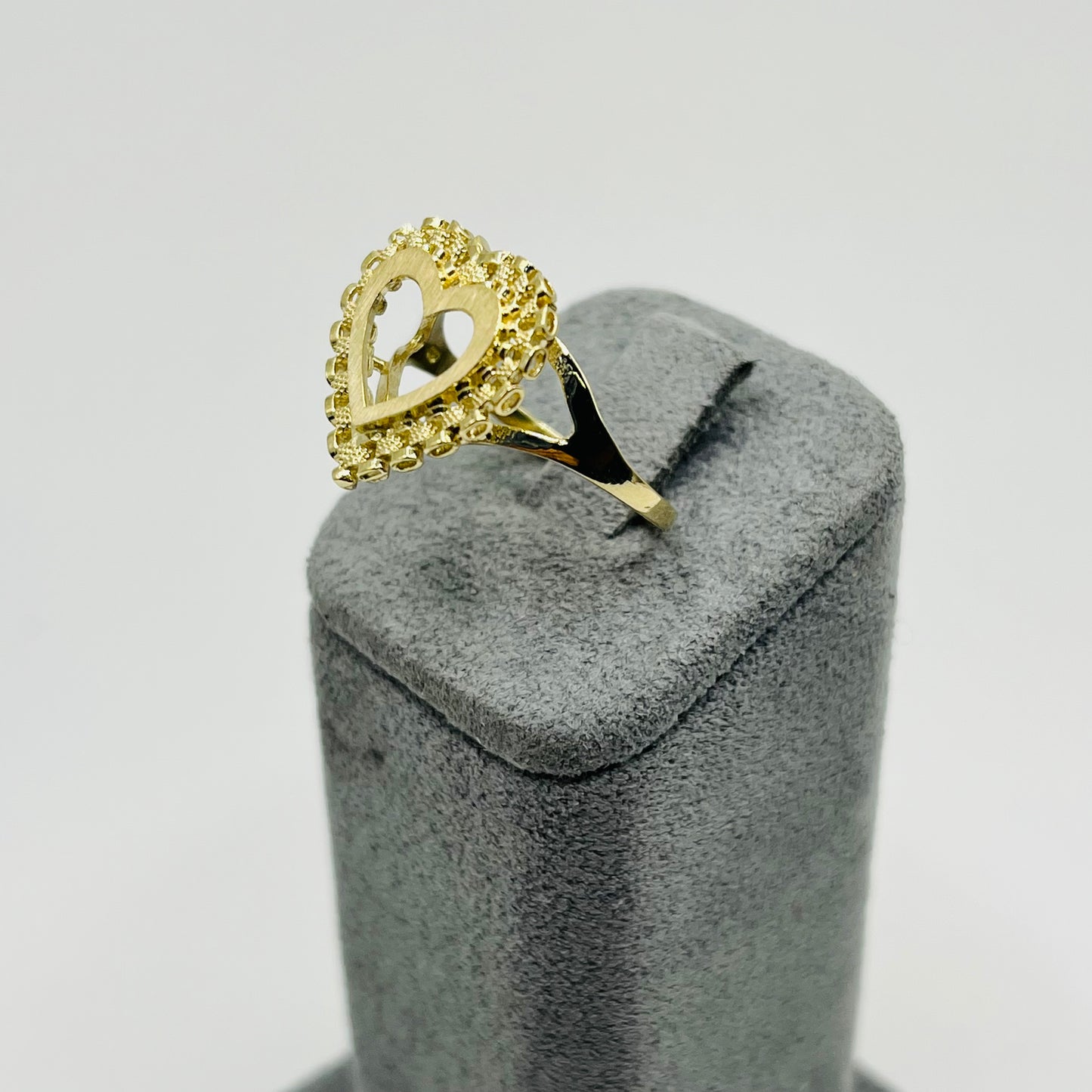 10K Gold Mini RX Open Heart Ring
