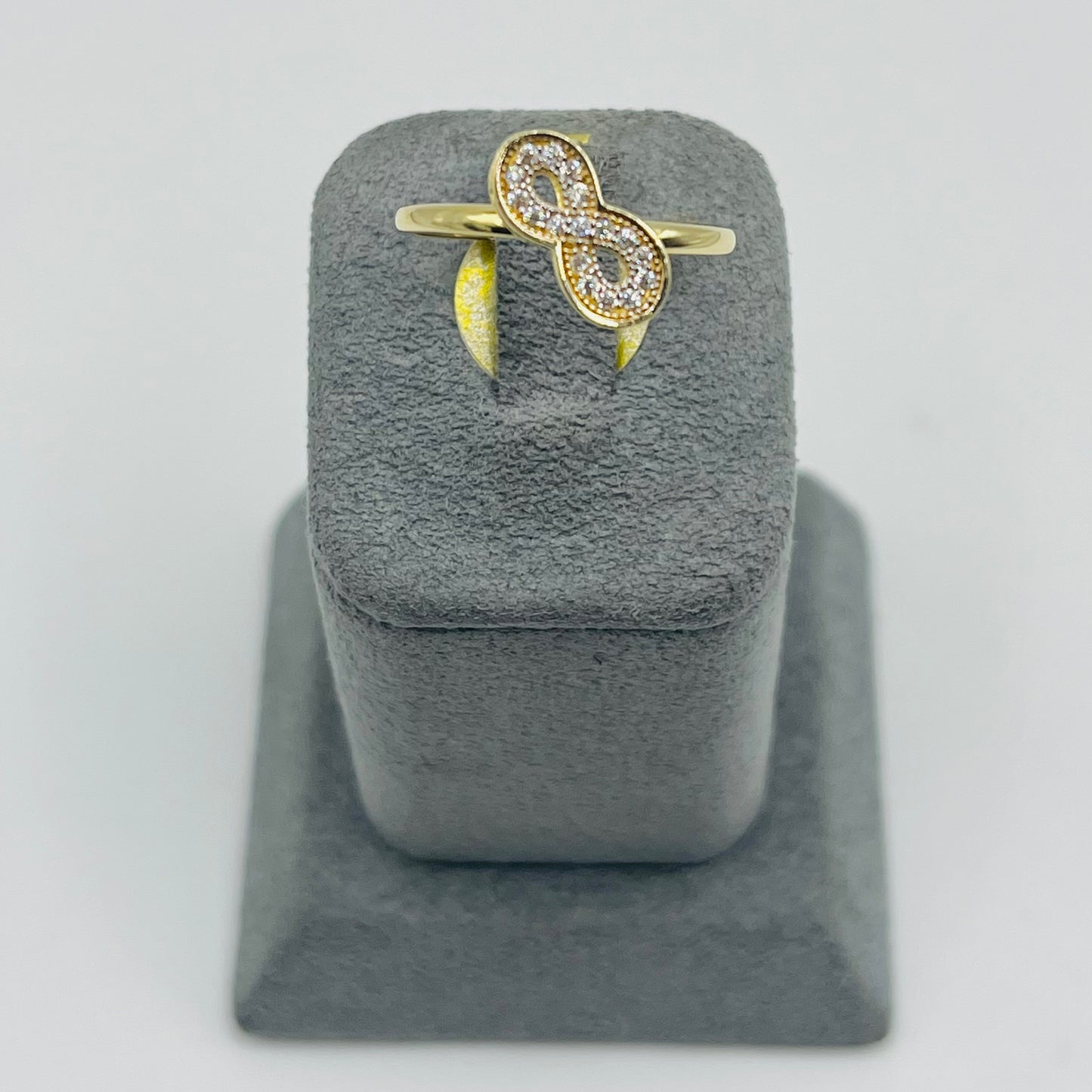 14k Cz Flat Infinity Ring