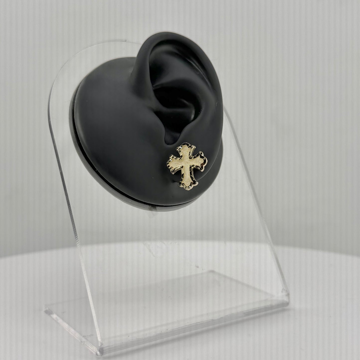 10k Gold Roman Cross Earrings