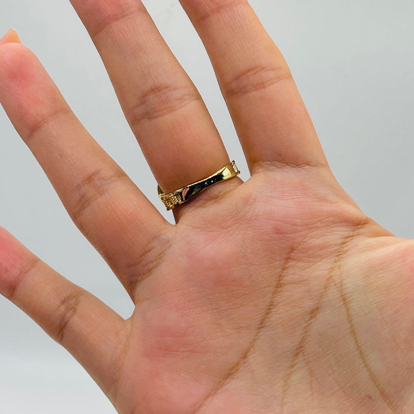 10k Gold Rx Heart CZ Crown Rx Band Ring