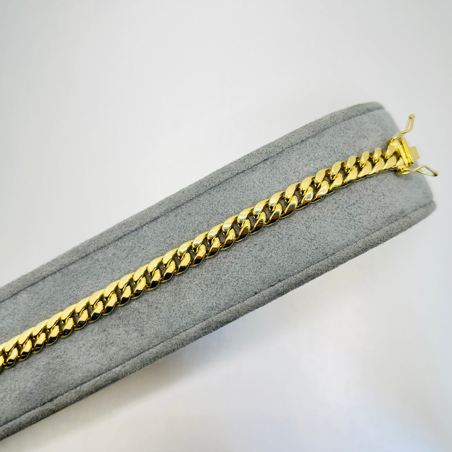 14K Gold 5.5mm Hollow Lightweight Miami Cuban Bracelet