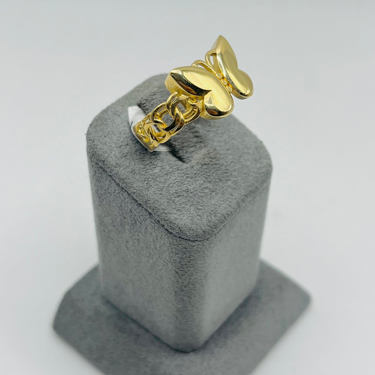 10K Gold Butterfly on Chino Link Ring