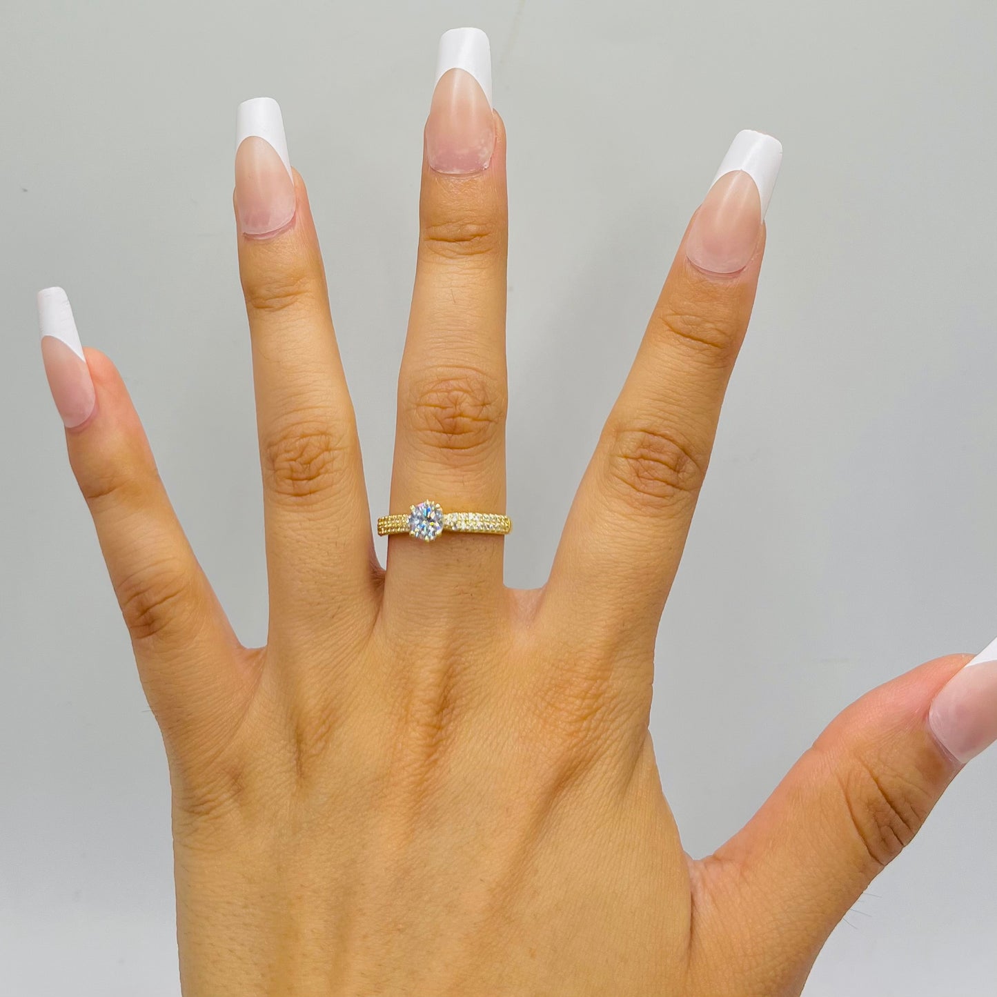10k Gold Lily of Love Cz Ring
