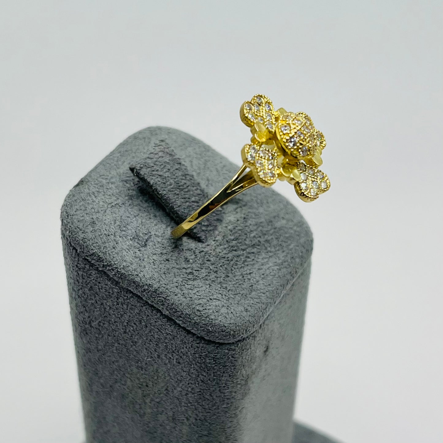 10K Gold 4 Spinning Heart Ring