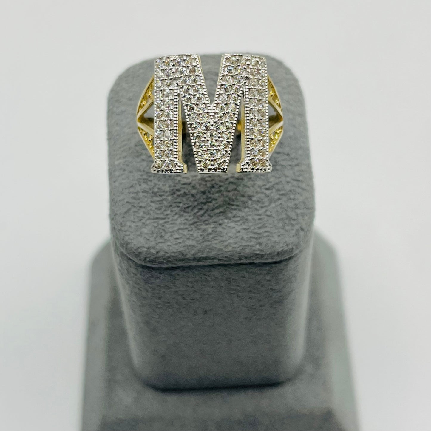 10K Gold Initial Bling Ring