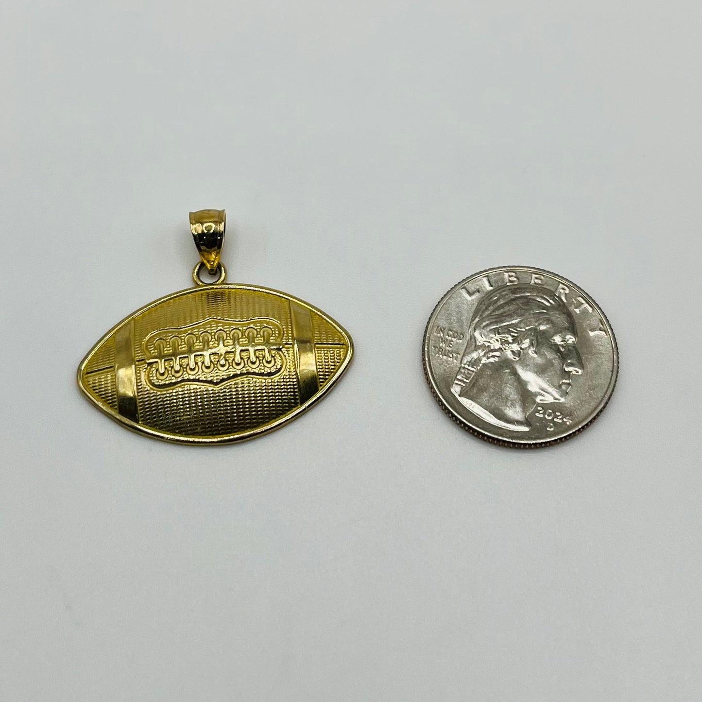 10k Gold Football Charm