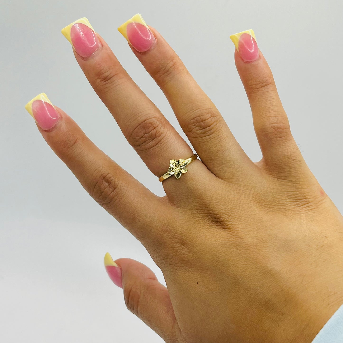 10k Gold Signature Hibiscus Flower Ring