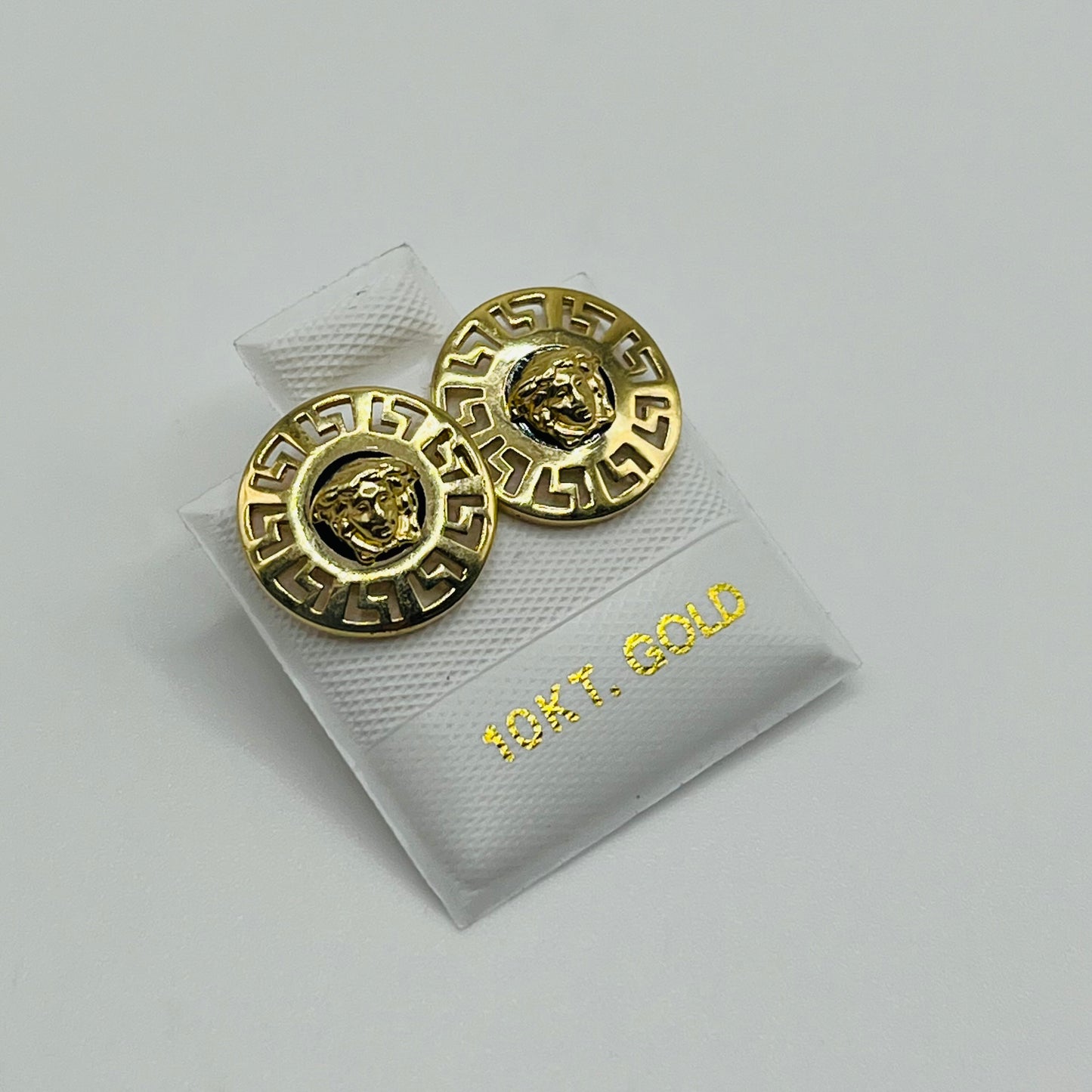 10k Gold Greek Medusa Earrings