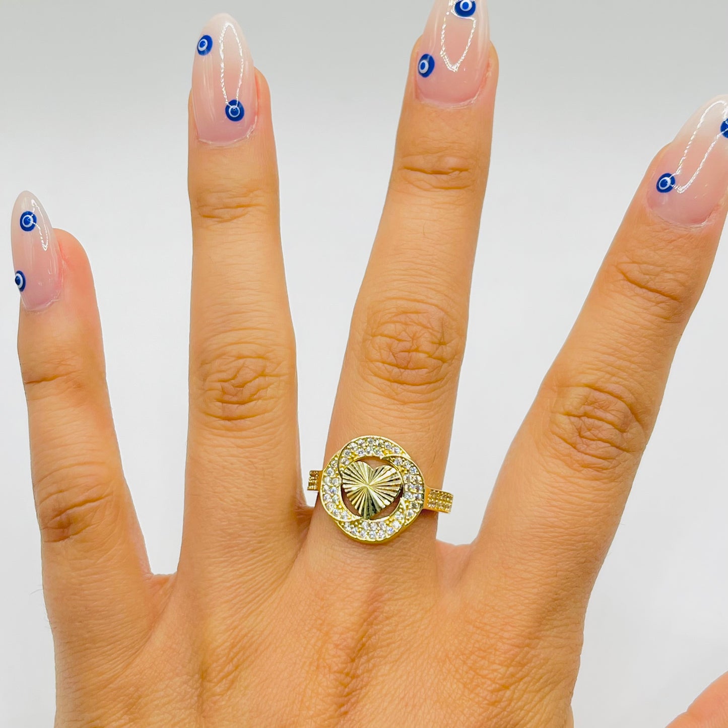 10k Gold Unity Cz Heart Ring