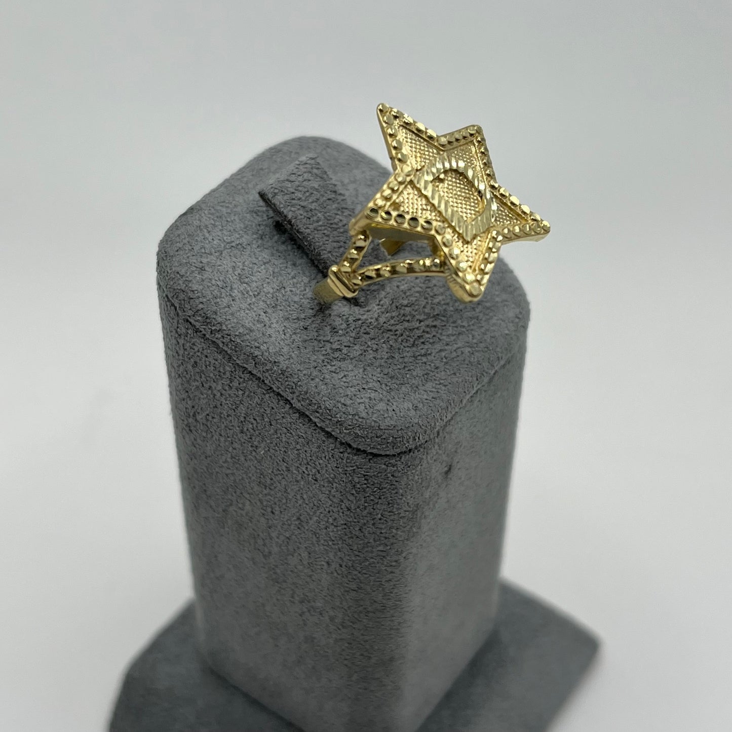 10K Gold Star Initial Ring