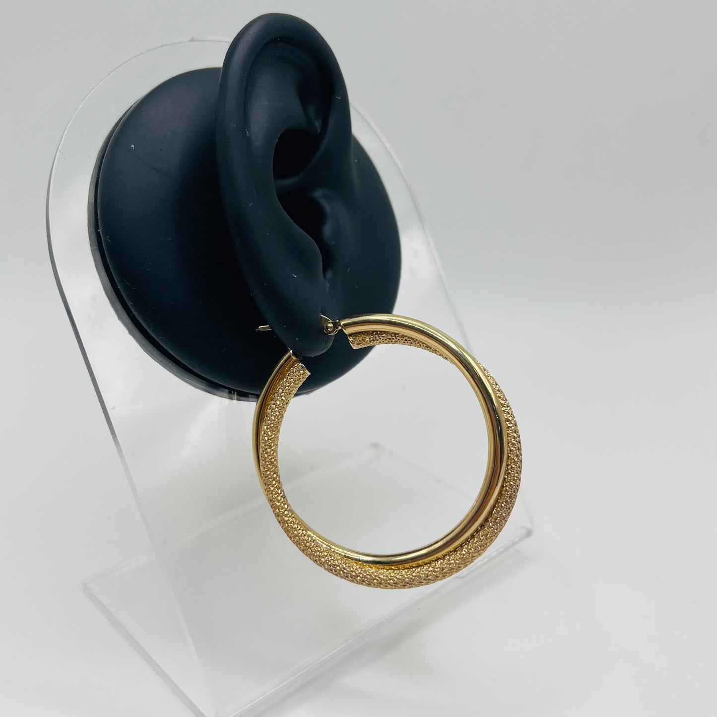 10k Gold Double Hoops 1.8in