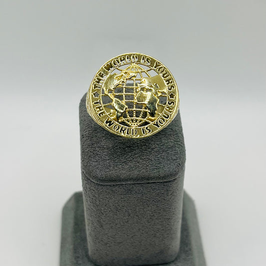 10k Gold World Talk Nugget Ring
