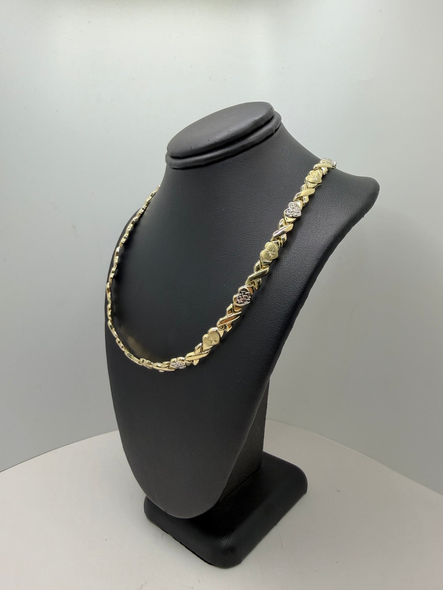 10k Gold Two- Tone XO Chain