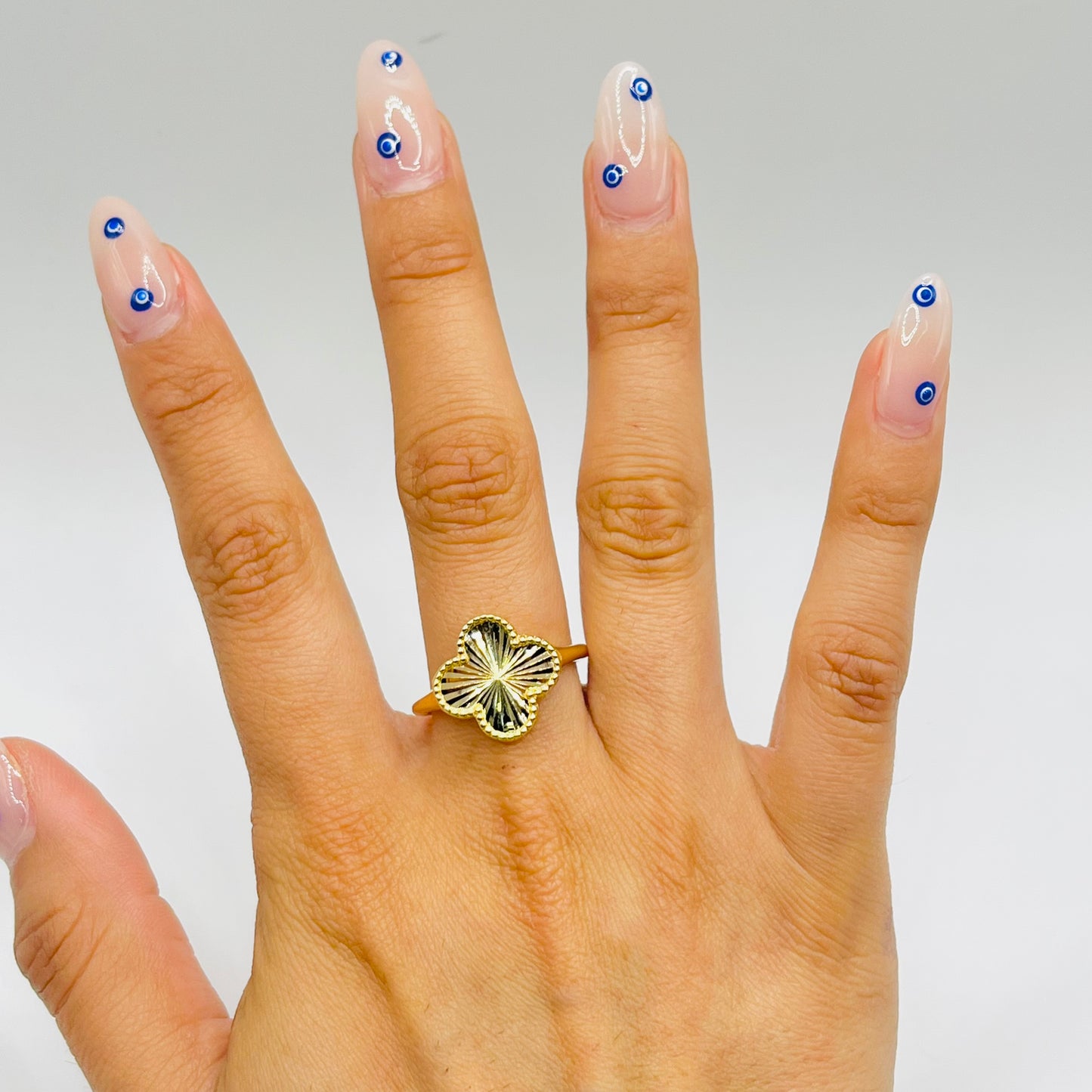 14K Gold Fancy Clover Ring