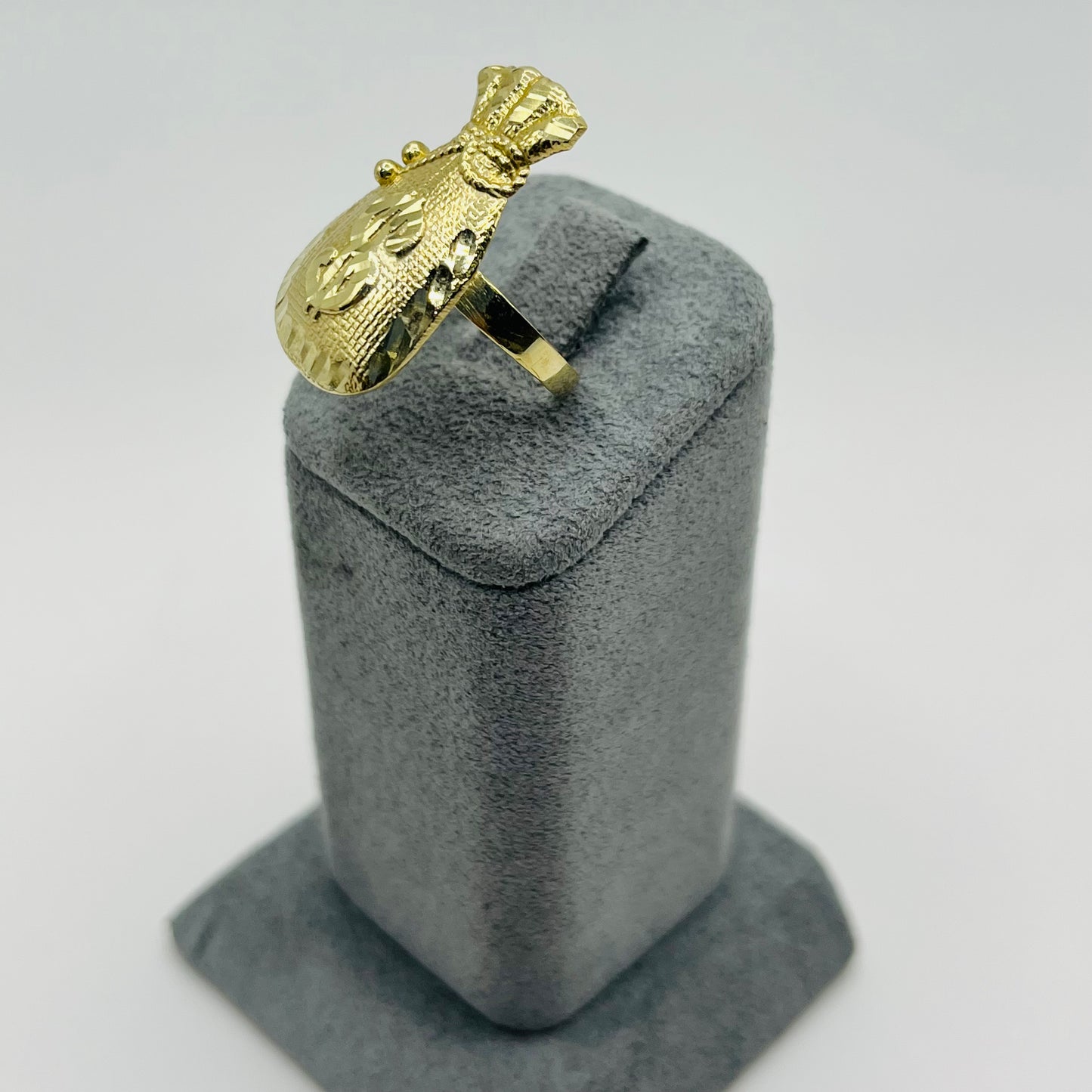 10K Gold Moneybag Ring (large)