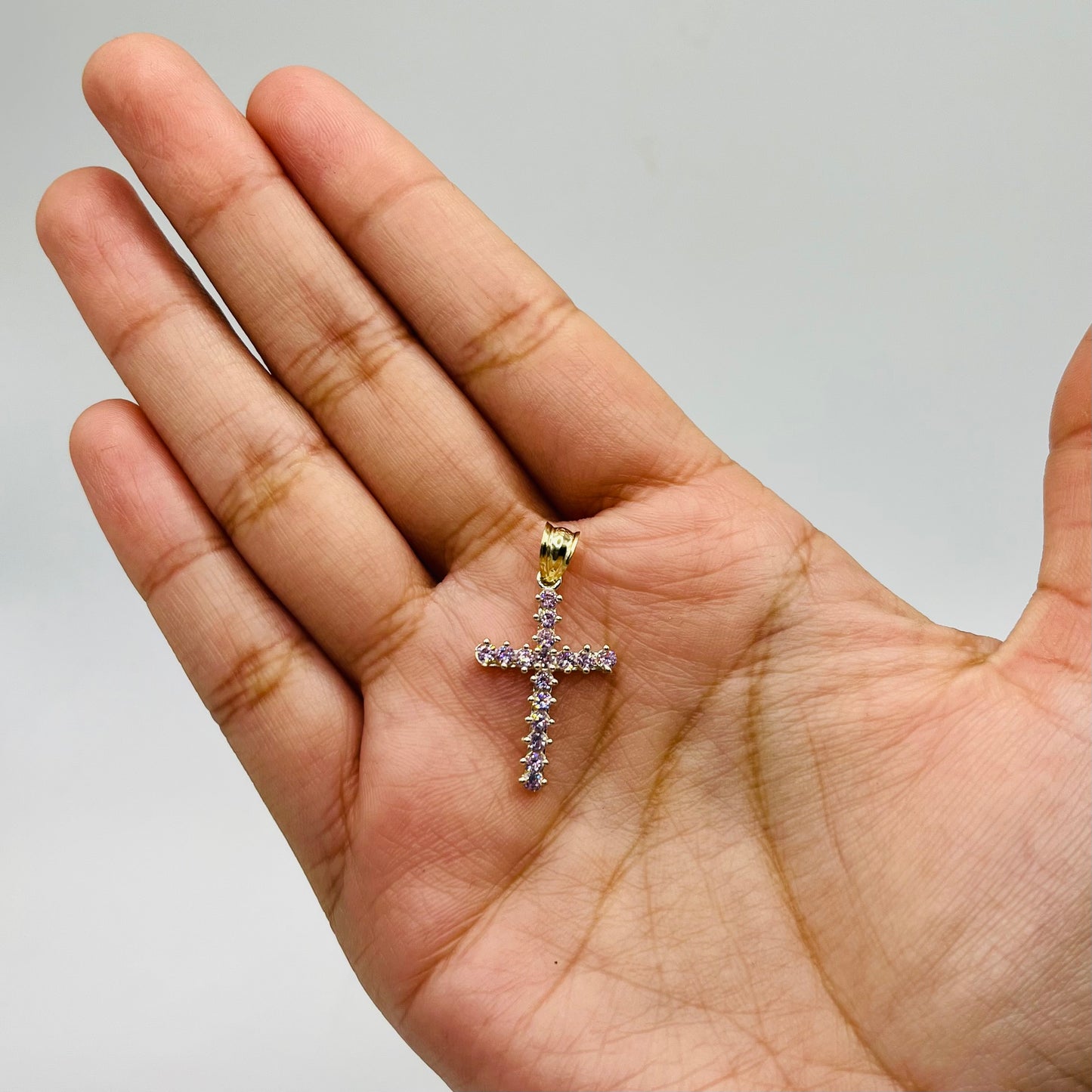 10k Gold Bubblegum Pink Cross