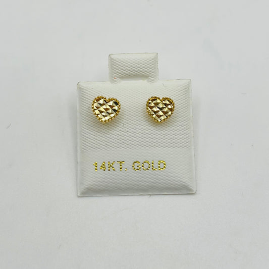 14k Gold De Corazón Earrings