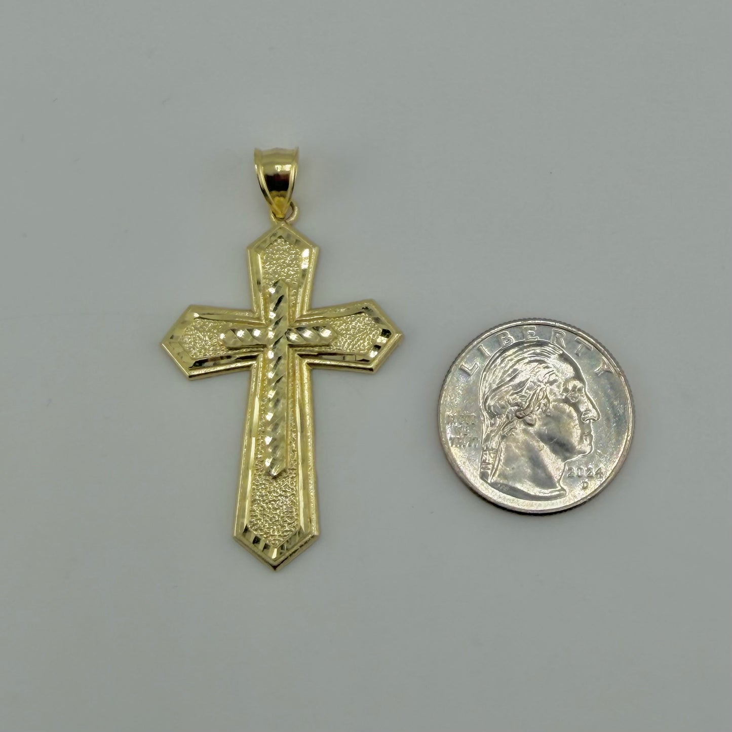 10k Gold Covenant Cross Charm