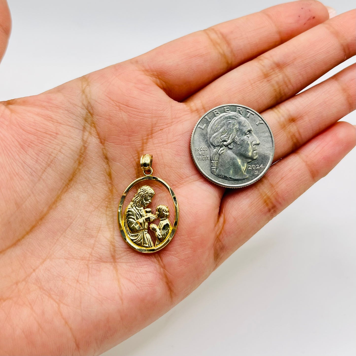 14k Gold My Communion Open Charm