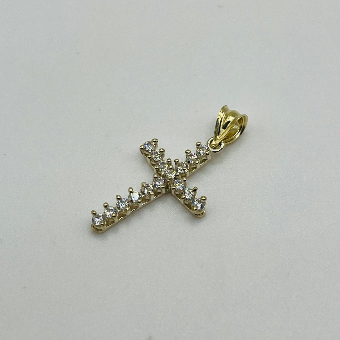 10k Gold In the Clouds Cz Cross