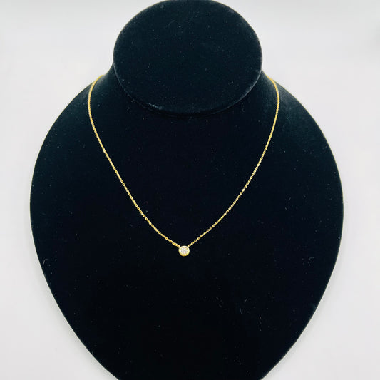 14k Gold Diamond Bezel Chain