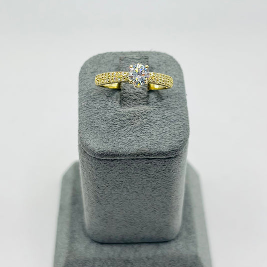 10k Gold Lily of Love Cz Ring