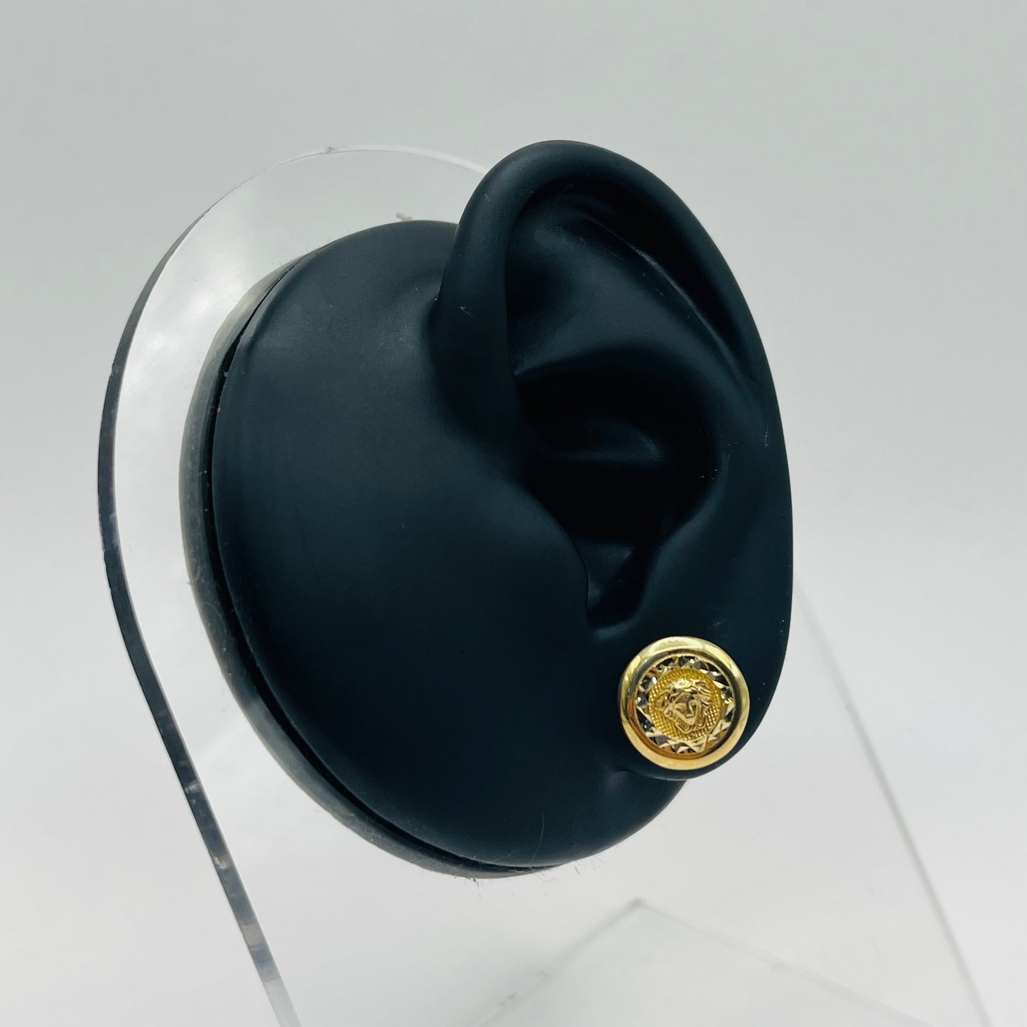 10k Diamond Cut Medusa Earrings