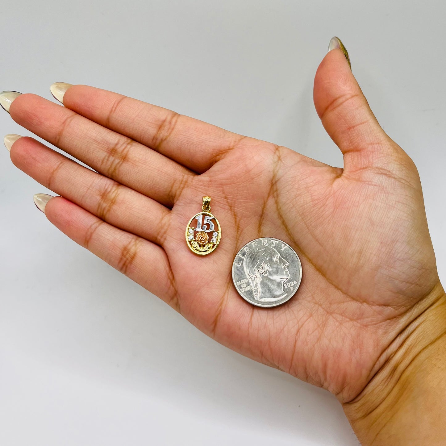 14k Gold Tri-Color Eternal Grace Quince Charm