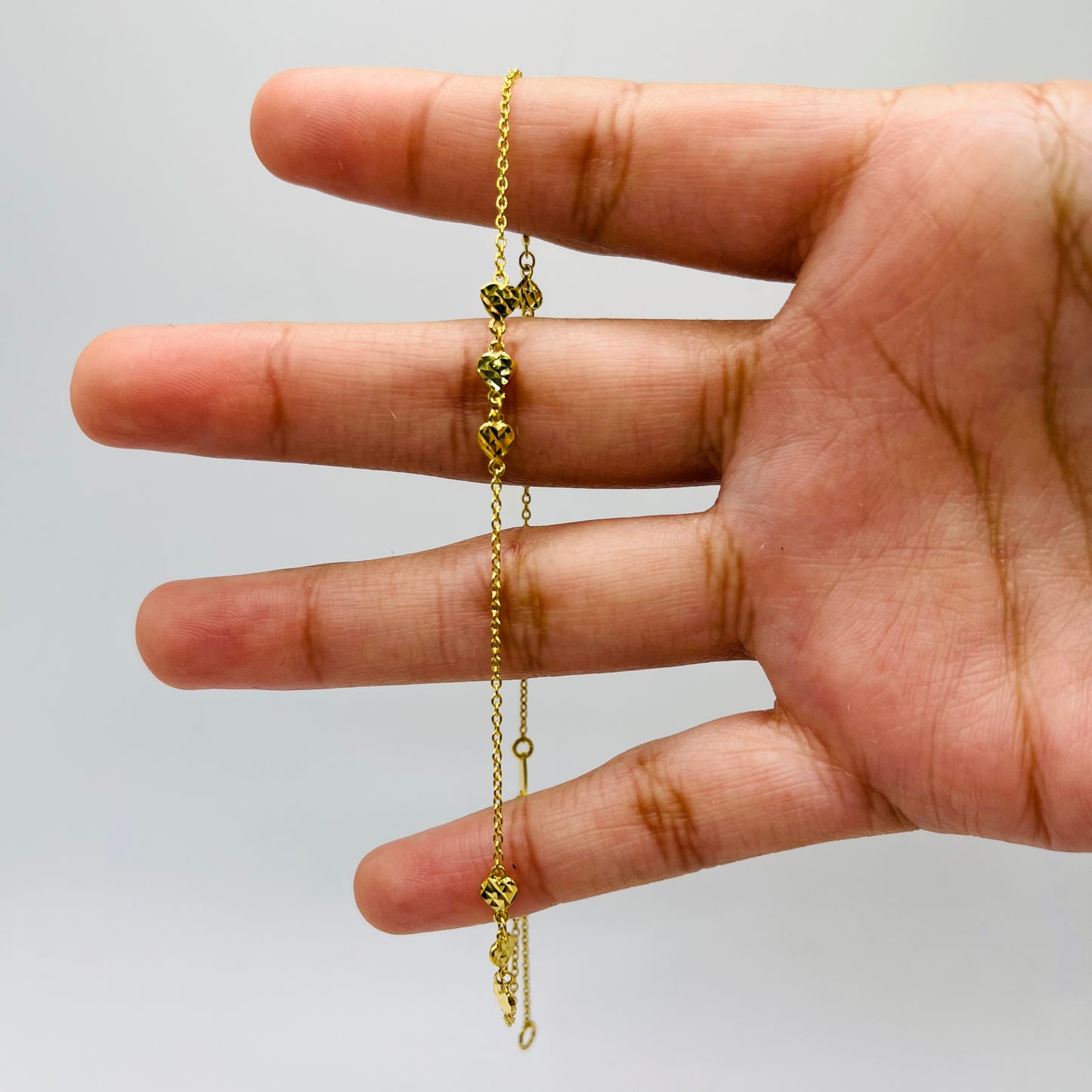 10k Heart of Gold Anklet