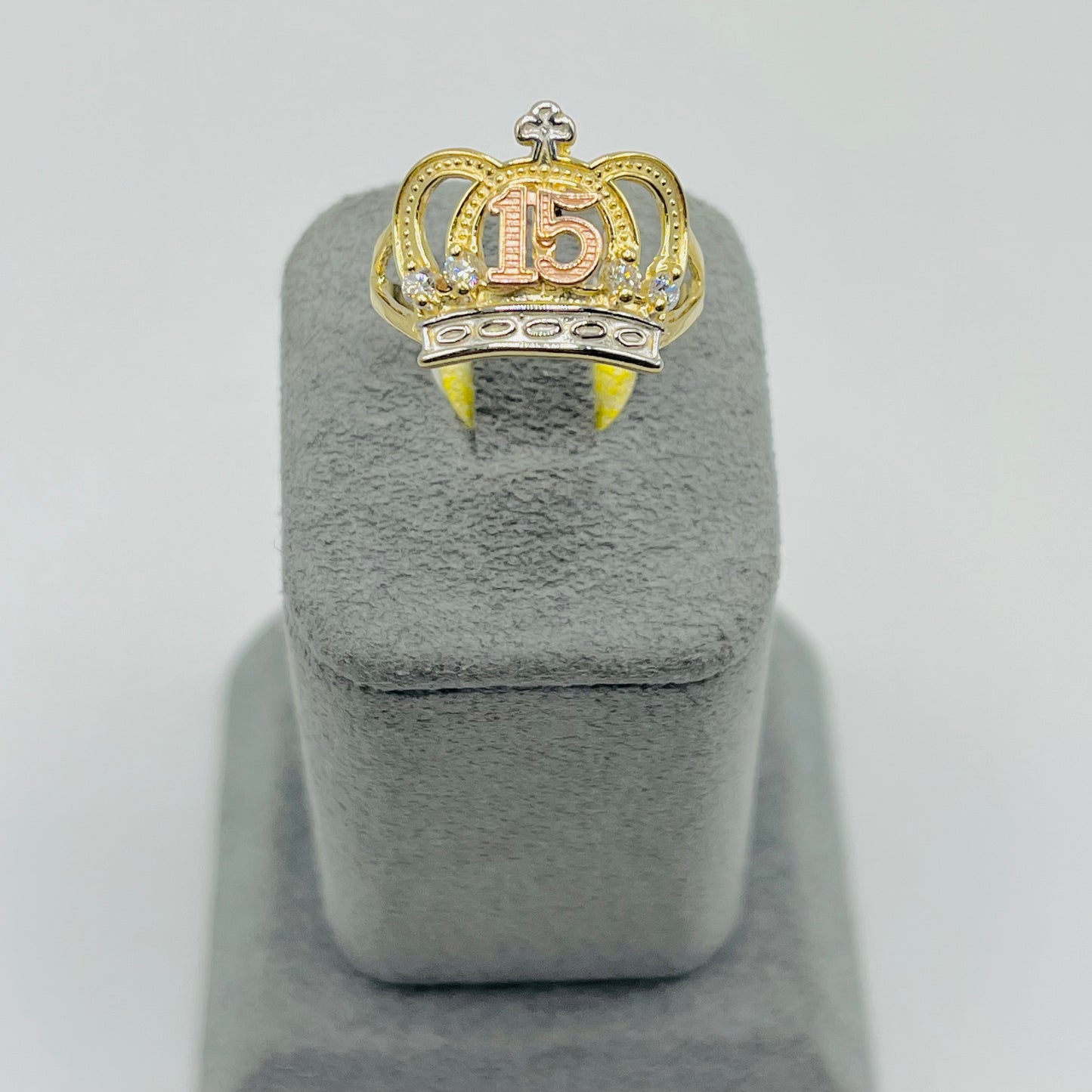 14k Gold Corona De Quinceañera Ring