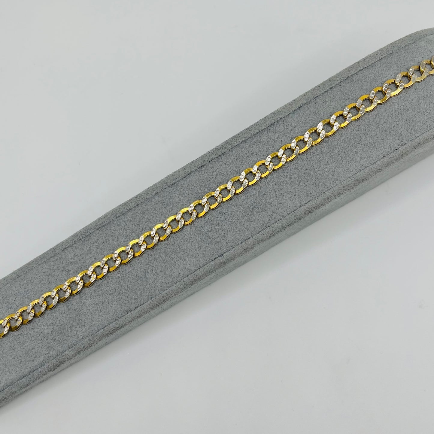 10K Gold Diamond Cut Cuban Bracelet 6.5MM