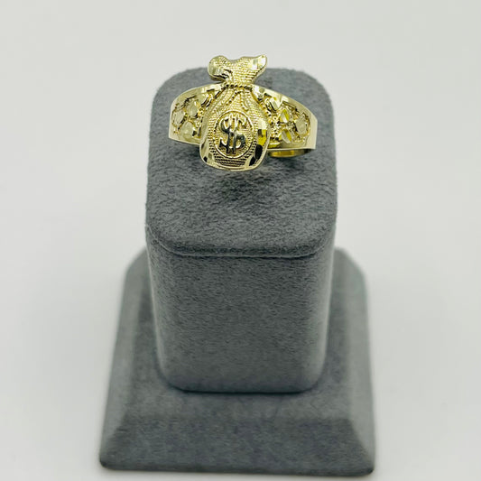 10k Gold Rx Money Bag Ring
