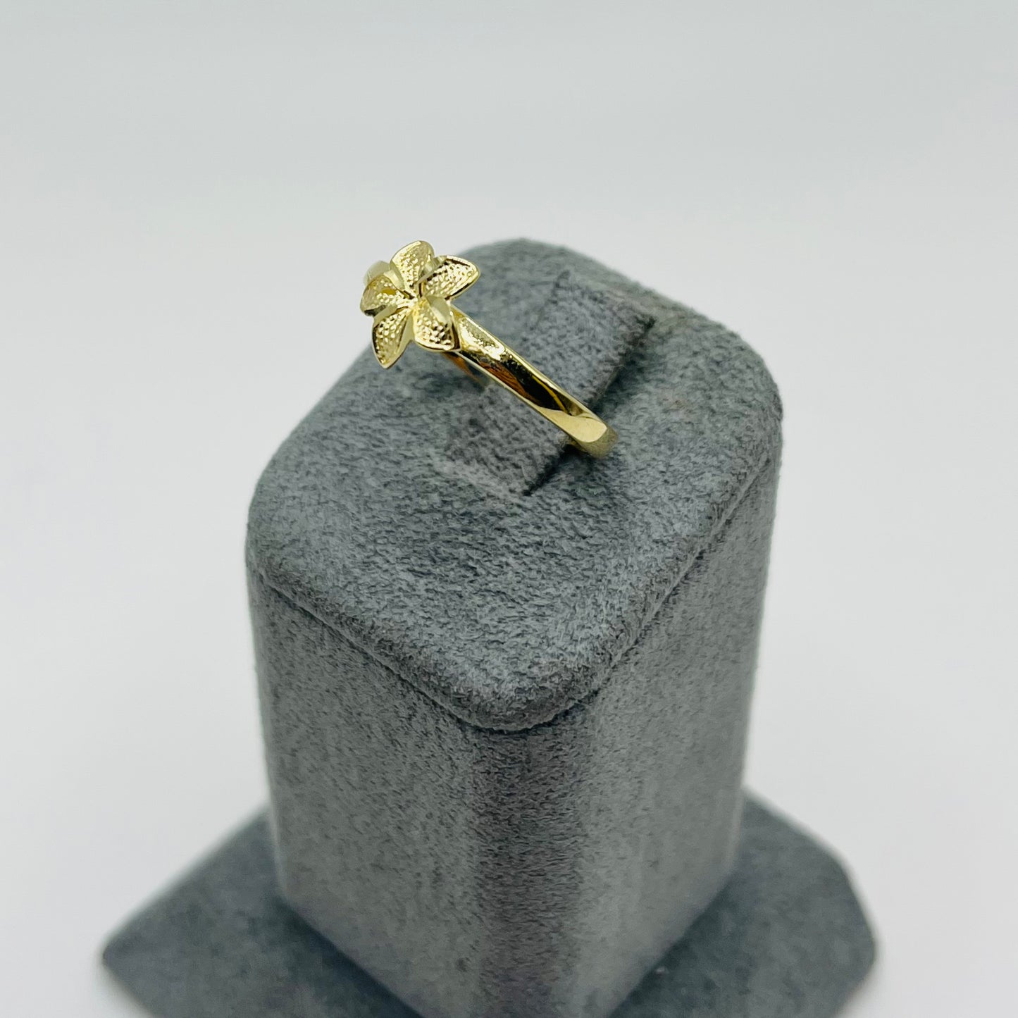 10k Gold Signature Hibiscus Flower Ring