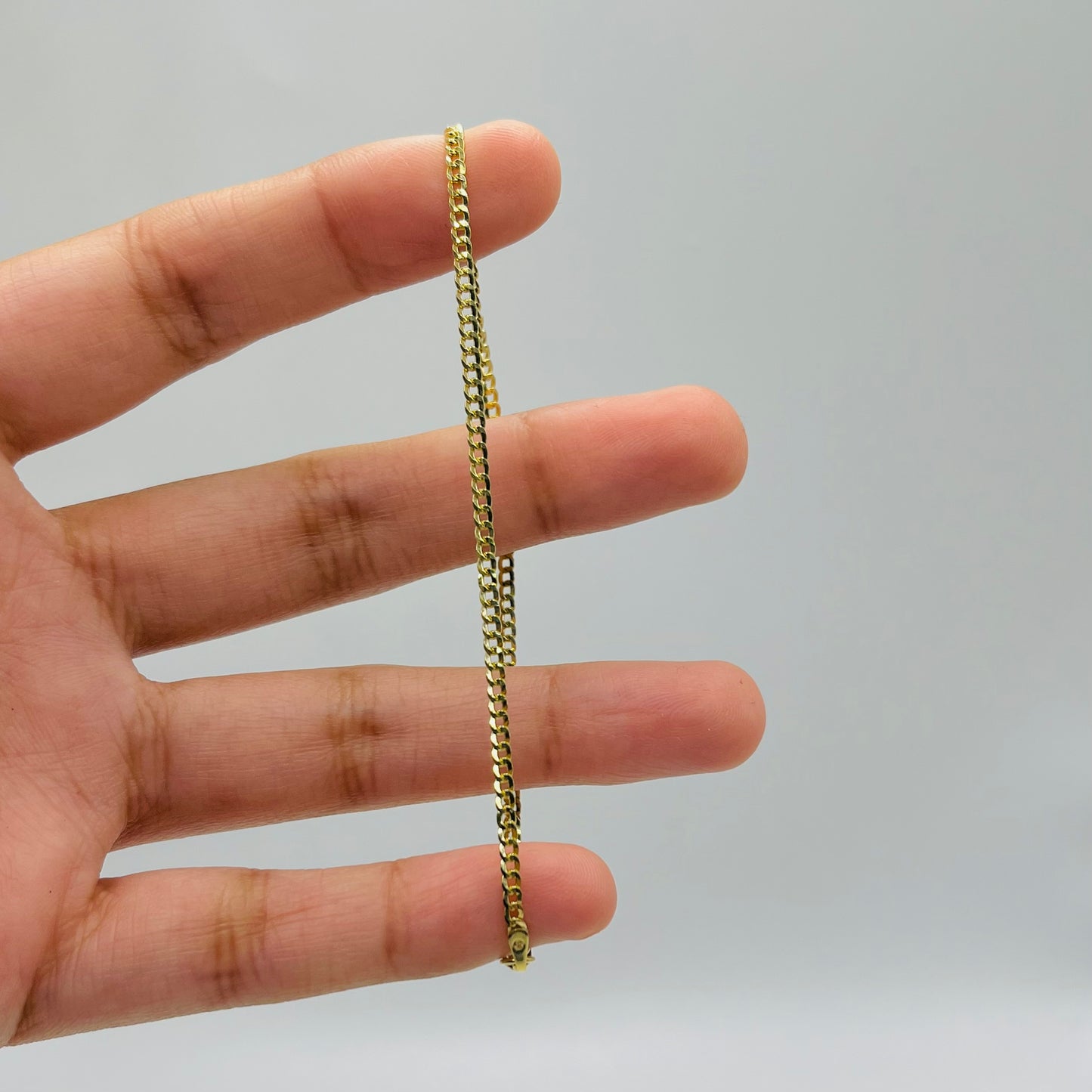 14k Gold Solid 1.8mm Cuban Bracelet