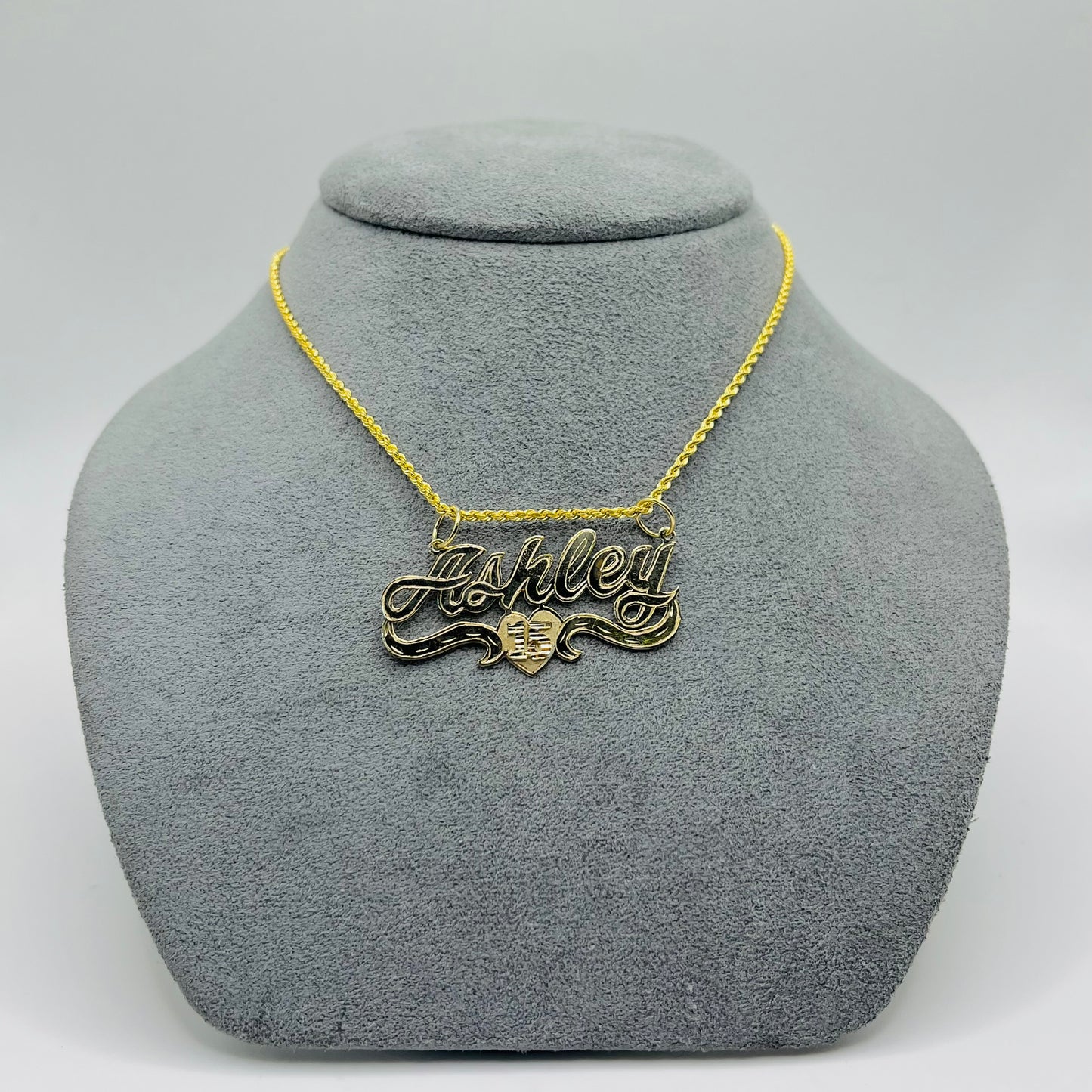 10k Gold Quinceañera Custom Nameplate